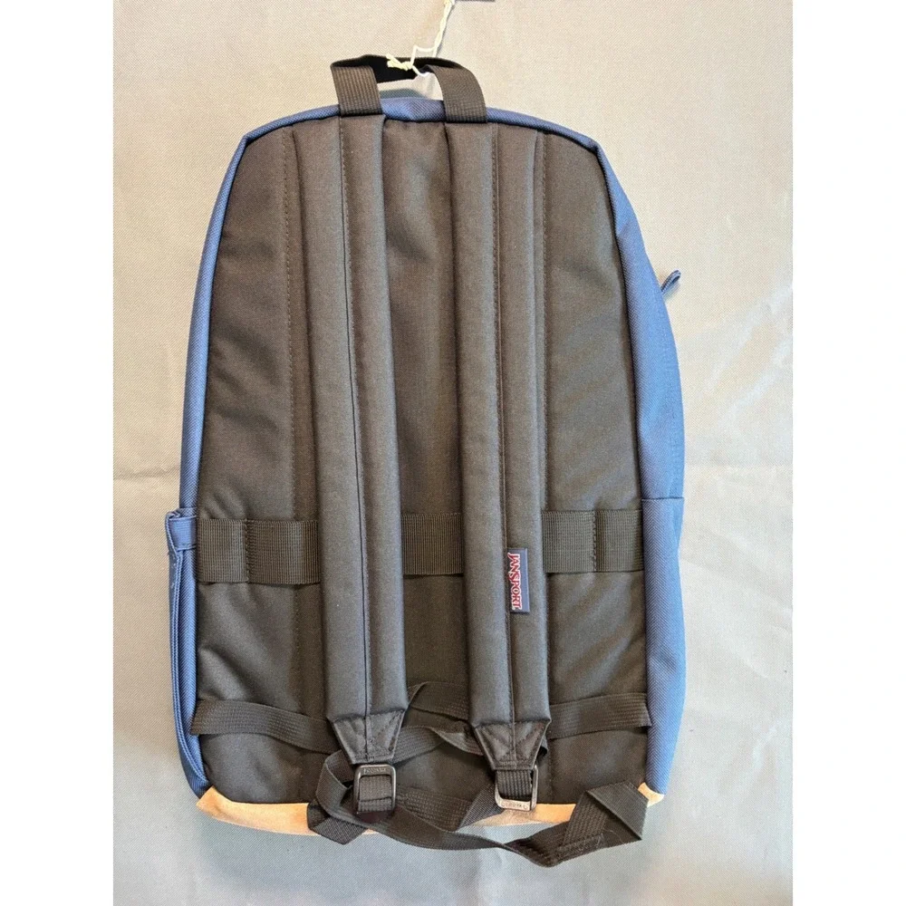 JanSport Right Pack Sleek Backpack Navy Blue Suede Bottom JS0A897X003 NWT 19L